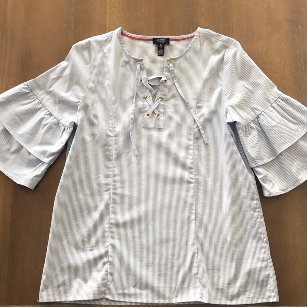 Jones New York Ruffle Sleeve Top